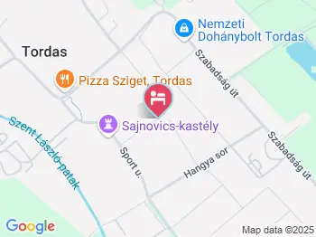 Bokros Vendégház Tordas a térképen