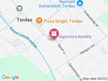 Sajnovics-kastély Tordas a térképen