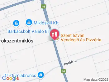 Szent István Vendéglő és Pizzéria Törökszentmiklós a térképen