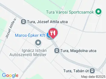 Albán Pékség Tura a térképen