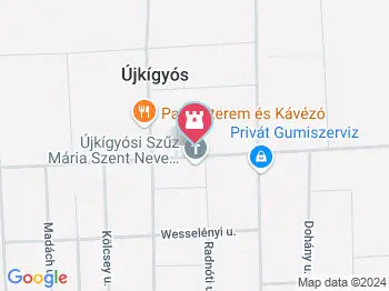 Szűz Mária Szent Neve katolikus templom Újkígyós a térképen