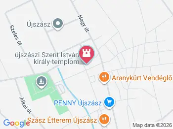Szent István király-templom Újszász a térképen