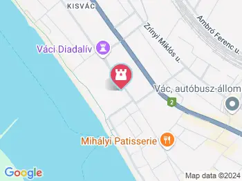 1956-os emlékmű Vác a térképen