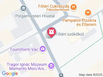 Barátság kútja Vác a térképen