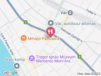 Csocsaj Pékség -Széchenyi István utca Vác a térképen