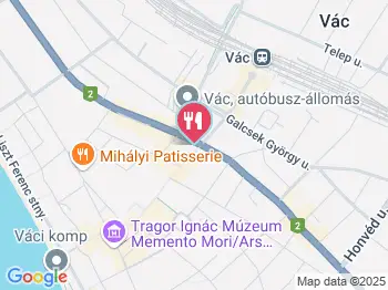 Dolce Sarok Fagyizó Vác a térképen