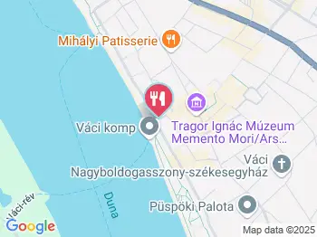 Eszterházy Kávézó és Cukrászda Vác a térképen