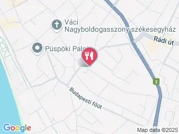 Giuseppe Trattoria Pizzeria Vác a térképen