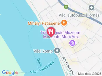 Halászkert Étterem Vác a térképen