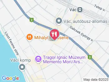 Ittali Pizza Vác a térképen