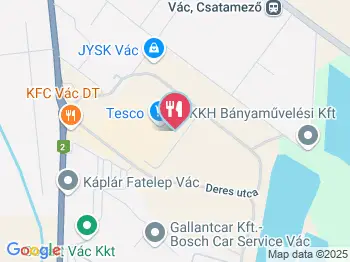 Kentucky Fried Chicken Vác a térképen