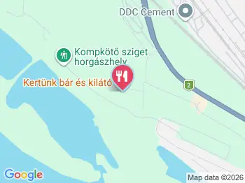 Kertünk bár és kilátó Vác a térképen