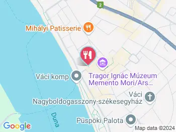 Kompi Terasz Vác a térképen