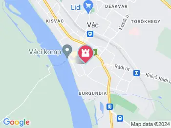 Konstantin tér Vác a térképen