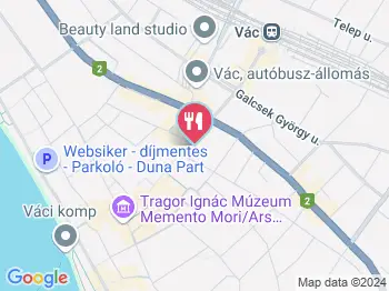 Lakomázó Vác a térképen