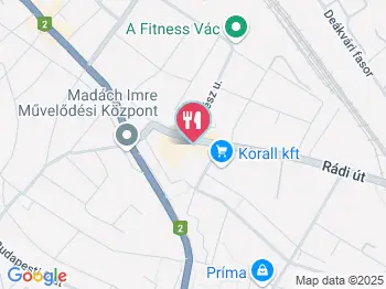 Manna Pékség Vác a térképen