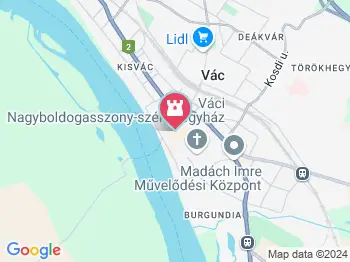 Március 15. tér Vác a térképen