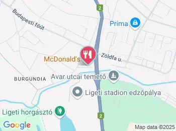 McDonald's Vác Vác a térképen