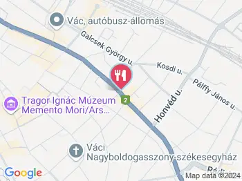 Mimóza Cukrászda Vác a térképen