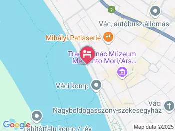 Móló Apartmanhajó Vác a térképen