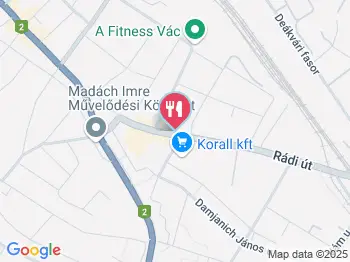 Naszály Pecsenyés Vác a térképen