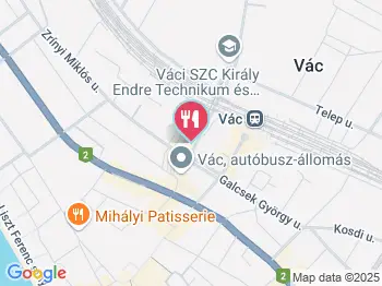 Pingvin Cukrászda Vác a térképen