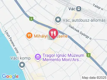 Platz Menü & Lángos, vác Vác a térképen