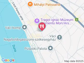 Rábai Cukrászat Vác a térképen