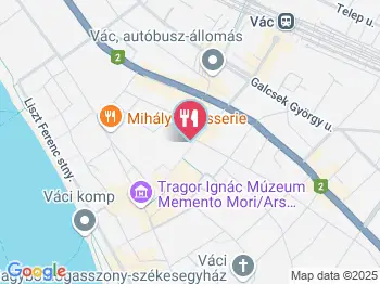 Repeta Bisztró Vác a térképen