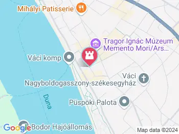 Rév közi falfestmény Vác a térképen