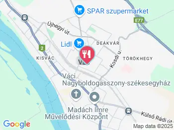 Teraszkilátó és Kávézó Vác a térképen