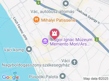 Memento Mori Vác a térképen