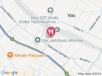 Utópia Pub Vác a térképen