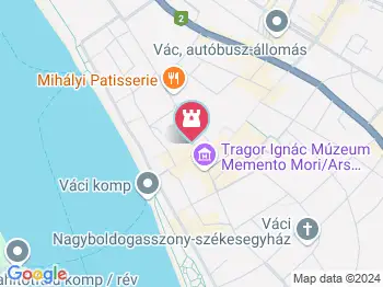 Vác belvárosa Vác a térképen