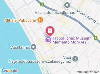 Váci I. világháborús emlékmű Vác a térképen