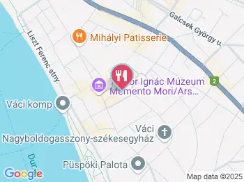 Váczi Lángos Vác a térképen