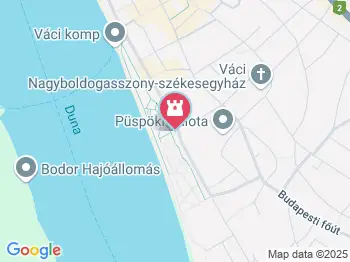 Zenepavilon Vác a térképen