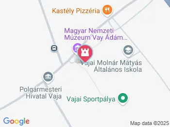 Vay-kastély Vaja a térképen