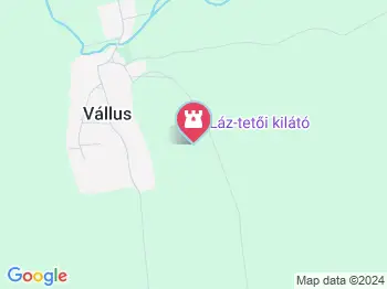 Láz-tetői kilátó Vállus a térképen
