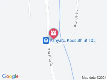 Mária-kert Vanyarc a térképen