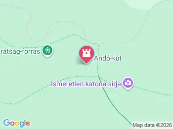 Andó-kút Varbó a térképen