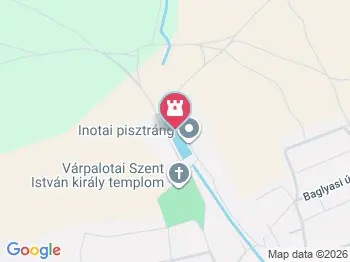 Inotai víztározó Várpalota a térképen