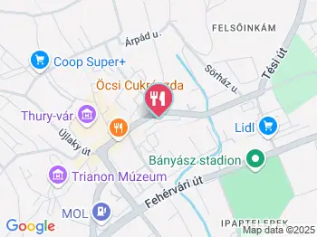 Öcsi Cukrászda Várpalota a térképen