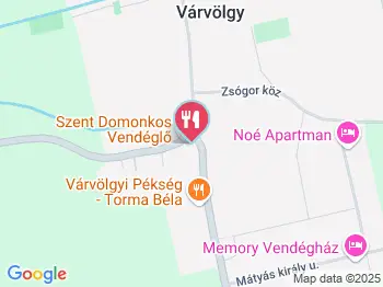 Szent Domonkos Vendéglő Várvölgy a térképen