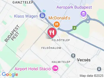 Avion Étterem Vecsés a térképen