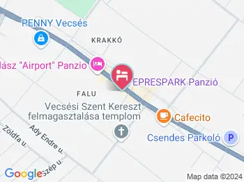 Eprespark Panzió és Rendezvényház Vecsés a térképen