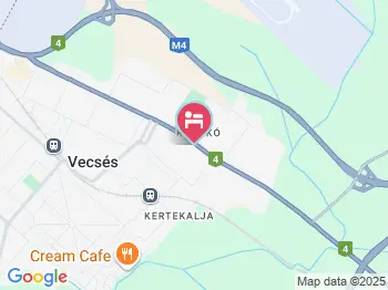 Halász Panzió Vecsés a térképen