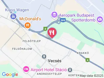 Halász Vendéglő Vecsés a térképen