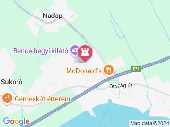 Bence-hegyi kilátó Velence a térképen