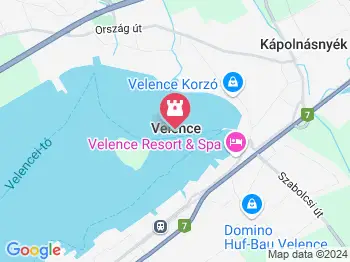 Velencei-tó Velence a térképen